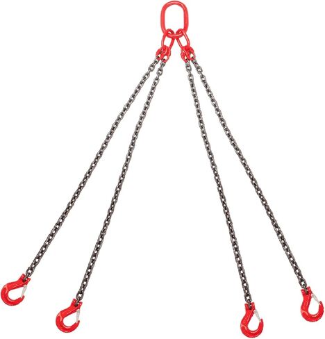 13FT سلسلة حبال 5/16 بوصة × 13 قدم سلسلة رفع المحرك G80 سبائك الصلب محرك سلسلة رافعة المصاعد رفع سلاسل حبال 5 طن مع 4 خطافات للساق in Kuwait