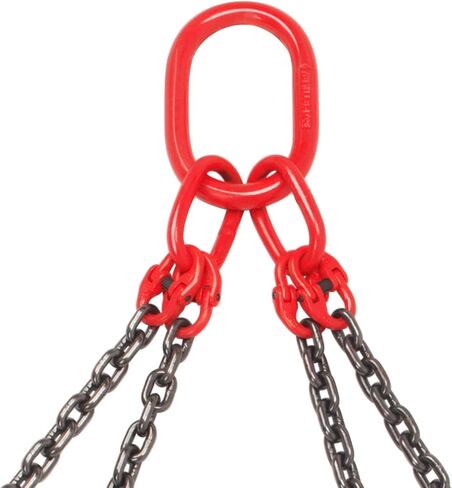 13FT سلسلة حبال 5/16 بوصة × 13 قدم سلسلة رفع المحرك G80 سبائك الصلب محرك سلسلة رافعة المصاعد رفع سلاسل حبال 5 طن مع 4 خطافات للساق in Kuwait