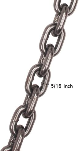 13FT سلسلة حبال 5/16 بوصة × 13 قدم سلسلة رفع المحرك G80 سبائك الصلب محرك سلسلة رافعة المصاعد رفع سلاسل حبال 5 طن مع 4 خطافات للساق in Kuwait