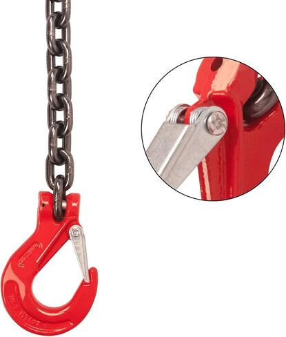 13FT سلسلة حبال 5/16 بوصة × 13 قدم سلسلة رفع المحرك G80 سبائك الصلب محرك سلسلة رافعة المصاعد رفع سلاسل حبال 5 طن مع 4 خطافات للساق in Kuwait