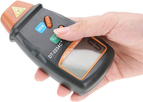 مقياس سرعة الدوران الرقمي، DT-2234C+ جهاز قياس سرعة الدوران الصغير بدون تلامس مع شاشة LCD لقياس سرعة الدوران للصور والعجلات والمخرطة وصناعة السيارات in Kuwait