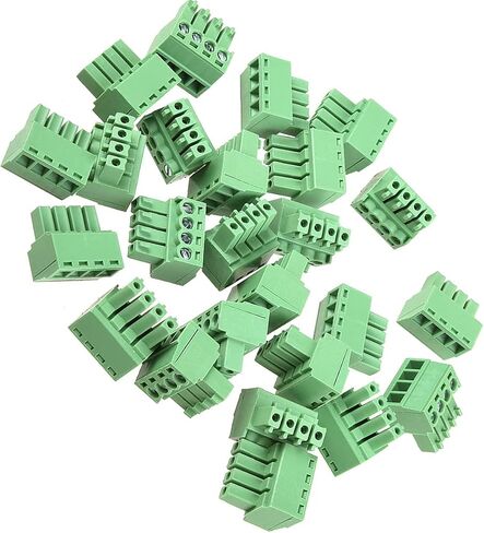 300V 8A KF2EDGK 3.5 مم الملعب 2 دبوس قابل للتوصيل PCB برغي محطة كتلة موصل أخضر، حزمة من 20 in Kuwait