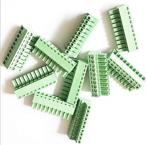 300V 8A KF2EDGK 3.5 مم الملعب 2 دبوس قابل للتوصيل PCB برغي محطة كتلة موصل أخضر، حزمة من 20 in Kuwait