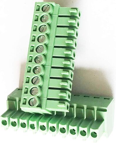 300V 8A KF2EDGK 3.5 مم الملعب 2 دبوس قابل للتوصيل PCB برغي محطة كتلة موصل أخضر، حزمة من 20 in Kuwait