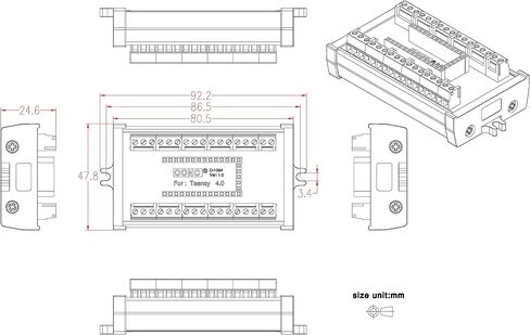 Terminal Block Breakout Board Module for Teensy 4.0, Screw Mount Version in Kuwait
