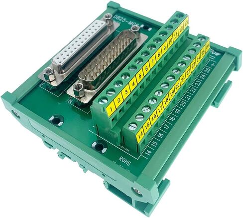 Jienk DB25 ذكر/أنثى D-SUB Din وحدة واجهة تثبيت السكك الحديدية، D-sub لوحة القطع الطرفية in Kuwait