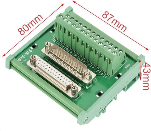 Jienk DB25 ذكر/أنثى D-SUB Din وحدة واجهة تثبيت السكك الحديدية، D-sub لوحة القطع الطرفية in Kuwait