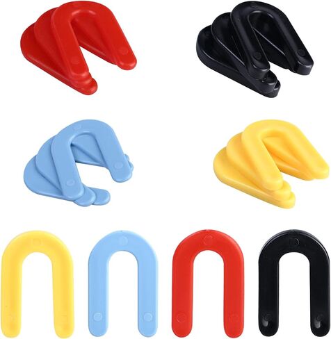 Plastic Shims, 200 Pieces Horseshoe Shim, U Shaped Tile Spacers, Structural Horseshoe Shims for Leveling Black 1/4", Yellow 3/16", Red 1/8", Blue 1/16" in Saudi Arabia