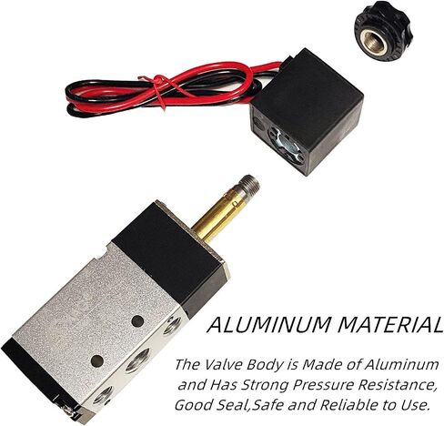 AOMAG 1/4 "PT صمام الملف اللولبي 4V210-08 تيار مستمر 12 فولت ملف واحد يعمل بالكهرباء 2 موضع 5 طريقة اتصال نوع in Saudi Arabia