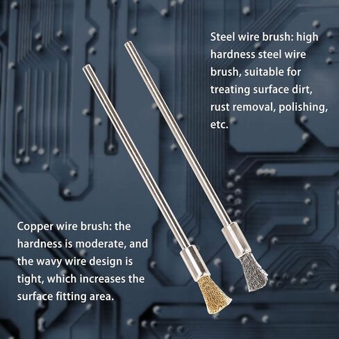 30 قطعة من فرش نهاية تنظيف الأسلاك الفولاذية الممتدة، فرشاة سلك القلم، قطع إزالة طلاء الصدأ، ملحقات أدوات تلميع دوارة، مغزل 3 مم (فرشاة طرفية 6 مم) in Kuwait