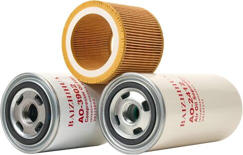 BAIZHIHUA Filter Kit 24121212 Oil Separator 39329602 Oil Filter 88171913 Air Filter Compatible with Ingersoll-Rand Screw Air Compressor UP6-5 Thru UP6-15C Substitute Spare Parts in Saudi Arabia