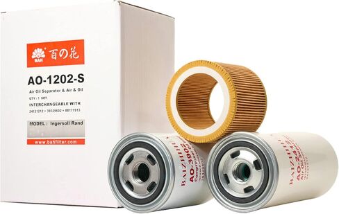 BAIZHIHUA Filter Kit 24121212 Oil Separator 39329602 Oil Filter 88171913 Air Filter Compatible with Ingersoll-Rand Screw Air Compressor UP6-5 Thru UP6-15C Substitute Spare Parts in Saudi Arabia
