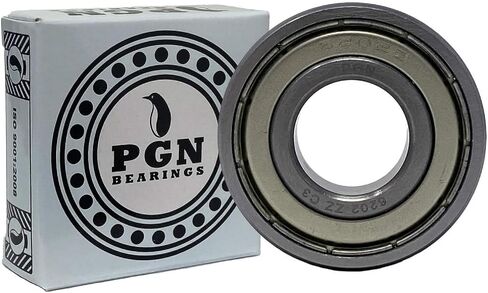 PGN (2 Pack) 6202-ZZ Bearing - Lubricated Chrome Steel Sealed Ball Bearing - 15x35x11mm Bearings with Metal Shield & High RPM Support in Saudi Arabia