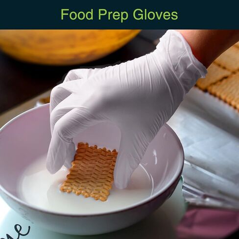 قفازات فيفث بالس باللون الأبيض والوردي للاستعمال مرة واحدة من الفينيل، 200 قطعة - قفازات فحص طبي خالية من البودرة واللاتكس in Kuwait