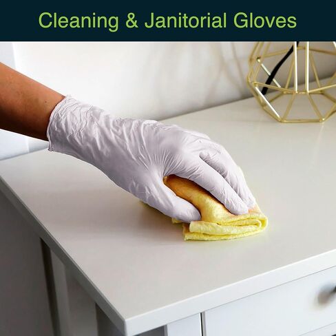 قفازات فيفث بالس باللون الأبيض والوردي للاستعمال مرة واحدة من الفينيل، 200 قطعة - قفازات فحص طبي خالية من البودرة واللاتكس in Kuwait