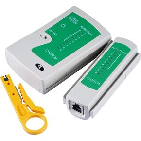 جهاز اختبار كابل الشبكة المحدث من CHZHLM، اختبار كابل الشبكة المحلية، يدعم أداة كابل شبكة POE لكابل RJ45/RJ11/RJ12/CAT5/CAT6/UTP، مادة مقاومة للحريق in Kuwait