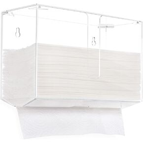 HBlife Paper Towel Dispenser Wall Mount for Storage Multifold Paper Towels, Clear Acrylic in Kuwait