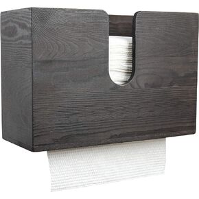 PENGKE Retro Wood Paper Towel Dispenser,Wall Mount and Countertop Multifold Paper Towel Holder,C-Fold, Zfold,Tri fold Hand Towel Holder for Bathroom and Kitchen,Brown in Kuwait