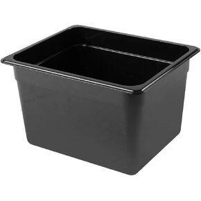 وعاء طعام Thunder Group PLPA8128BK، مقاس 1/2، عمق 8 بوصات، مقاوم للكسر والخدش، آمن للاستخدام في غسالة الأطباق، بولي كربونات، أسود، NSF، عبوة من 6 قطع in Kuwait