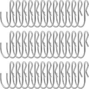 Funrous S Shaped Metal Hooks Clip, S Shaped Hooks Stainless Steel Metal Hangers, Suitable for Indoor and Outdoor, Bathroom, Kitchen Lights, Hanging Hooks for DIY Crafts, Key Chain, Silver (80 Pieces) in Saudi Arabia