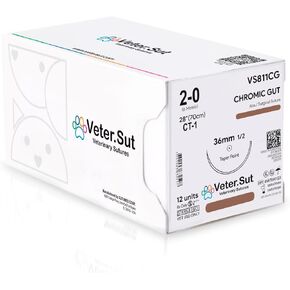 خياطة جراحية للامعاء الكروميك 2-0 من فيترسوت، (CT-1) 1/2 36 ملم، 12 قطعة، للاستخدام البيطري in Kuwait