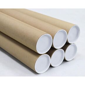 MagicWater Supply Mailing Tube - 3 in x 30 in - Kraft - 6 Pack - for Shipping and Storage of Posters, Arts, Crafts, and Documents in Saudi Arabia