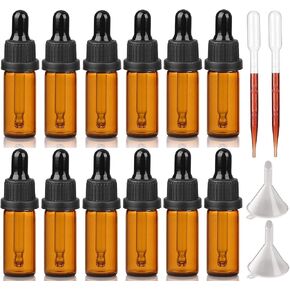 Amber Glass Dropper Bottle with Glass Pipette, 4 X 50ml Glass Eye Dropper Bottles Refillable for Essential Oil Aromatherapy Blends in Saudi Arabia