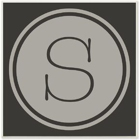 Stupell Industries Modern S Initial Elevator Key Circular Shape Wood Wall Art in Saudi Arabia
