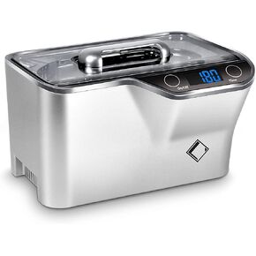 Ultrasonic Cleaner, Life Basis Professional Ultrasonic Jewelry Cleaner 20 Ounces (600ML) with Digital Timer, Watch Holder Ultrasonic Glasses Cleaner for Rings, Coins, Watches, Dentures - Silver