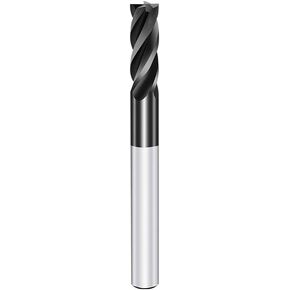 AUTOTOOLHOME 1/8" Carbide Square End Mill for Micro Grain Carbide Milling Cutter for Alloy Steel Hardened Steels 4 Flutes HRC50 (1, 1/8 in)