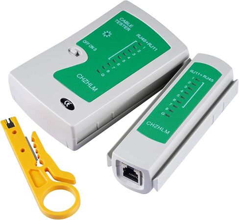 جهاز اختبار كابل الشبكة المحدث من CHZHLM، اختبار كابل الشبكة المحلية، يدعم أداة كابل شبكة POE لكابل RJ45/RJ11/RJ12/CAT5/CAT6/UTP، مادة مقاومة للحريق in Kuwait