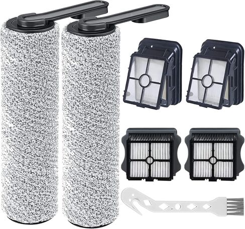 سيرو مجموعة من 6 قطع غيار لمكنسة تينيكو فلور ون اس 5/فلور ون اس 5 برو اللاسلكية الرطبة والجافة (3 فلاتر هيبا + 2 بكرة فرشاة + 1 فرشاة بيضاء) in Kuwait