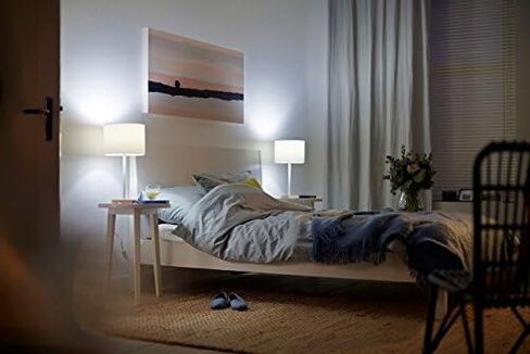 لمبة الإضاءة Philips LED Basic Frosted Dimmable A19 - تقنية EyeComfort - 450 Lumen - أبيض ناعم (2700K) - 6.5W=40W - قاعدة E26 - داخلي - 4 عبوات in Kuwait