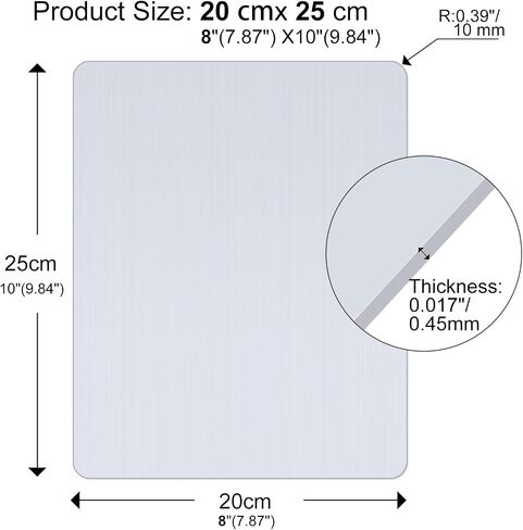 6 Pieces Aluminum Sublimation Blanks 8X10in KSVZS Sublimation Sign Blanks Square，Wall Decor，Frame Blanks for Sublimation Heat Press，Strong Packaging Box.White Square Corner in Kuwait