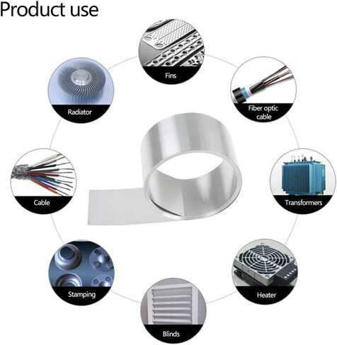 لفة من رقائق الألومنيوم المعدنية 1060 درجة 24 مقياس × 2 بوصة × 6.6 قدم، شريط صفائح معدنية وامضة من الألومنيوم للحرف اليدوية in Kuwait