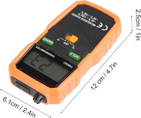 ميزان الحرارة، شاشة LCD PEAKMETER PM6501 K نوع ميزان الحرارة الرقمي، أداة قياس درجة الحرارة عالية الدقة، درجة مئوية/فهرنهايت in Kuwait