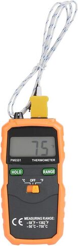 ميزان الحرارة، شاشة LCD PEAKMETER PM6501 K نوع ميزان الحرارة الرقمي، أداة قياس درجة الحرارة عالية الدقة، درجة مئوية/فهرنهايت in Kuwait
