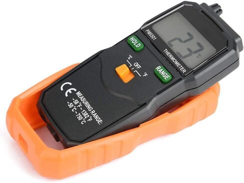 ميزان الحرارة، شاشة LCD PEAKMETER PM6501 K نوع ميزان الحرارة الرقمي، أداة قياس درجة الحرارة عالية الدقة، درجة مئوية/فهرنهايت in Kuwait