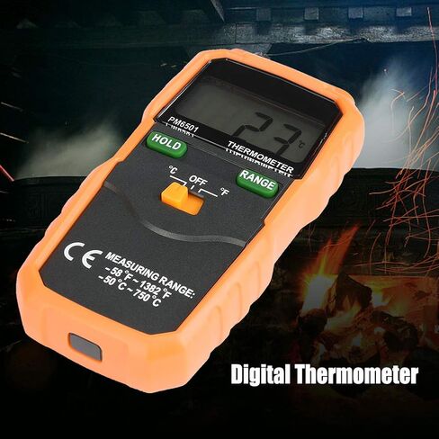 ميزان الحرارة، شاشة LCD PEAKMETER PM6501 K نوع ميزان الحرارة الرقمي، أداة قياس درجة الحرارة عالية الدقة، درجة مئوية/فهرنهايت in Kuwait