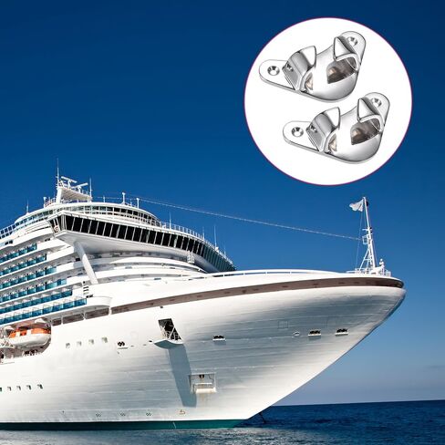 Hihaha Boat Fairlead/Boat Angled Bow Chocks/Durable/Stainless Steel / 2 Pcs/Silver Tone/for Ship Yacht Boats in Saudi Arabia