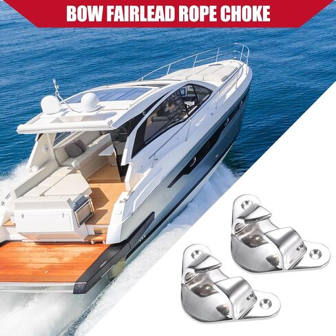 Hihaha Boat Fairlead/Boat Angled Bow Chocks/Durable/Stainless Steel / 2 Pcs/Silver Tone/for Ship Yacht Boats in Saudi Arabia