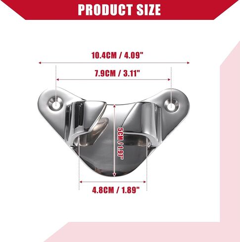 Hihaha Boat Fairlead/Boat Angled Bow Chocks/Durable/Stainless Steel / 2 Pcs/Silver Tone/for Ship Yacht Boats in Saudi Arabia