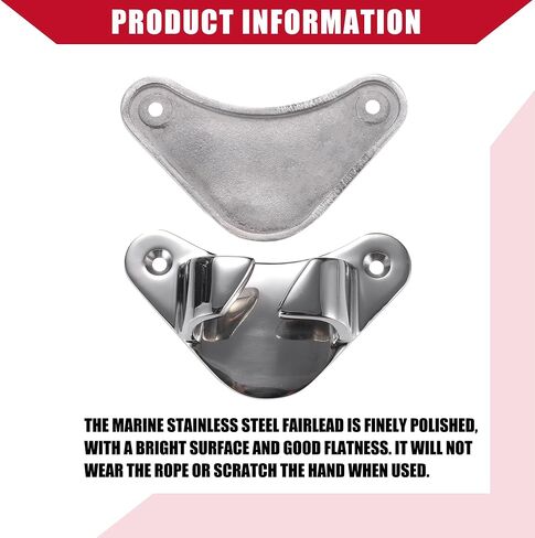 Hihaha Boat Fairlead/Boat Angled Bow Chocks/Durable/Stainless Steel / 2 Pcs/Silver Tone/for Ship Yacht Boats in Saudi Arabia