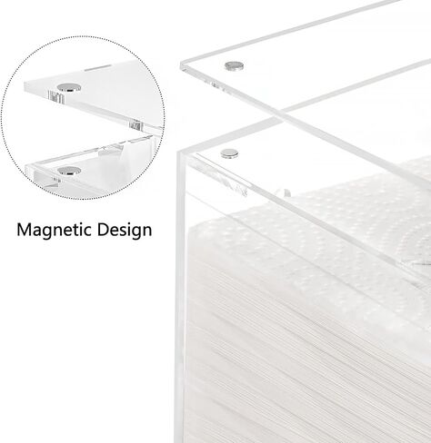 اتش بي لايف موزع مناشف ورقية، حامل مناشف ورقية يثبت على الحائط لتخزين المناشف الورقية متعددة الطيات، اكريليك شفاف in Kuwait