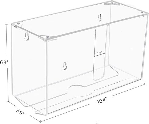 اتش بي لايف موزع مناشف ورقية، حامل مناشف ورقية يثبت على الحائط لتخزين المناشف الورقية متعددة الطيات، اكريليك شفاف in Kuwait