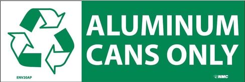 NMC ENV20AP National Marker Aluminum Cans Only Label (Pack of 5) in Kuwait