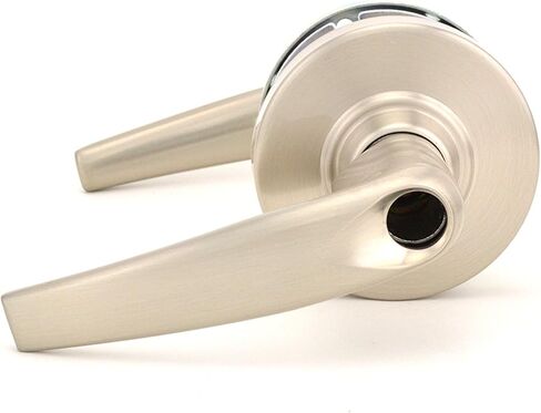Schlage Commercial ND53ATH619 ND Series قفل أسطواني من الدرجة 1، قفل بوظيفة الدخول/الضغط على الزر، تصميم رافعة أثينا، لمسة نهائية من النيكل الساتان in Kuwait