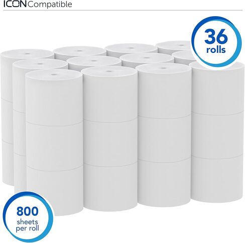 Kleenex Scott Coreless Extra Soft Standard Roll Toilet Paper (07001), Standard Rolls, 36 Rolls/Case, 800 Sheets/Roll, 28,800 Sheets/Case in Kuwait