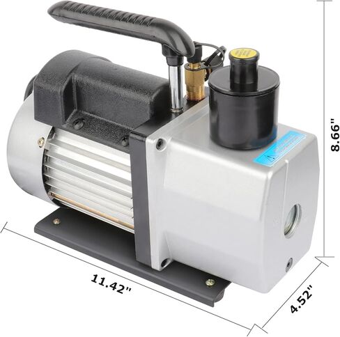 GCSJ 5CFM 1/2HP مضخة فراغ مزدوجة المرحلة دوارة دوارة HVAC تبريد تكييف الهواء أداة هواء تيار متردد 25 ميكرون 320 مل 110 فولت 60 هرتز HVAC مضخة دوارة عميقة متينة وموثوقة in Kuwait