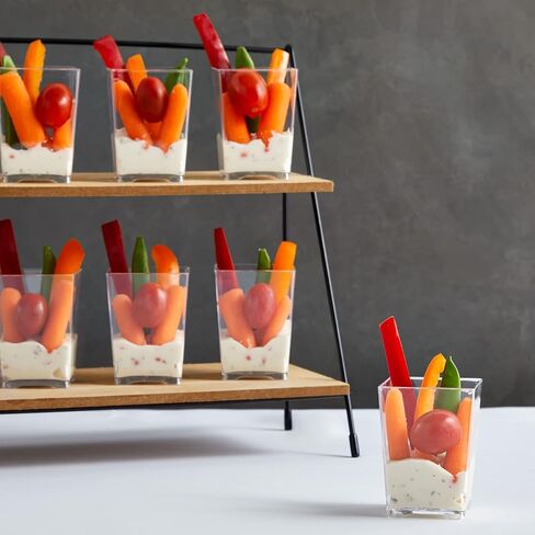 Juvale 72 Pieces Assorted Dessert Cups for Appetizers, Snacks, Plastic Shot Glasses 3oz and 5oz, Cups for Anniversary, Wedding Reception, Baby Shower, Birthday Party (Serves 36) in Kuwait